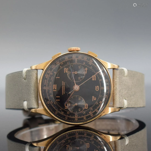 CHRONOGRAPHE SUISSE 18k pink gold gents wristwatch