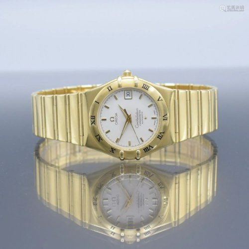 OMEGA 18k yellow gold gents wristwatch