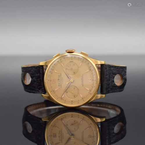 DELRIO / Chronographe Suisse 18k gold wristwatch