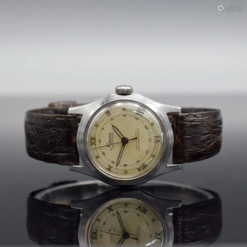 MINERVA steel gents wristwatch calibre 49