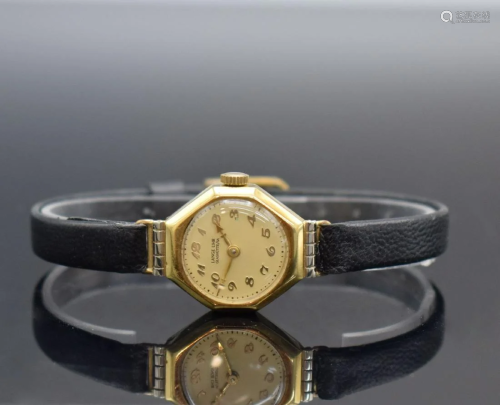 LANGE GLASHÜTTE SACHSEN rare 14k gold ladies wristwatch
