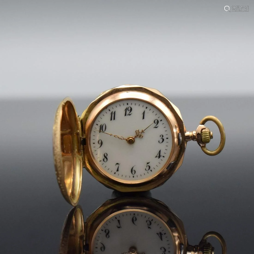 MONOPOL / DÜRRSTEIN & Co. 14k pink gold pocket watch