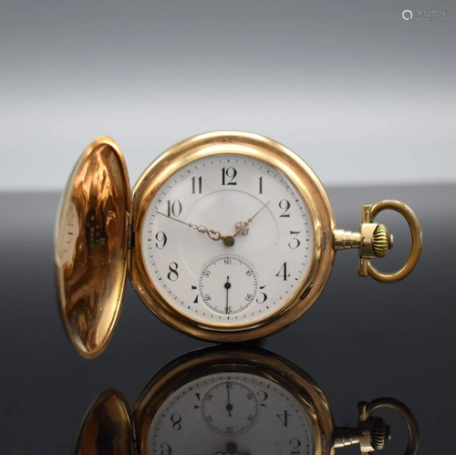 LEVAILLANT 14k pink gold hunting cased pocket watch