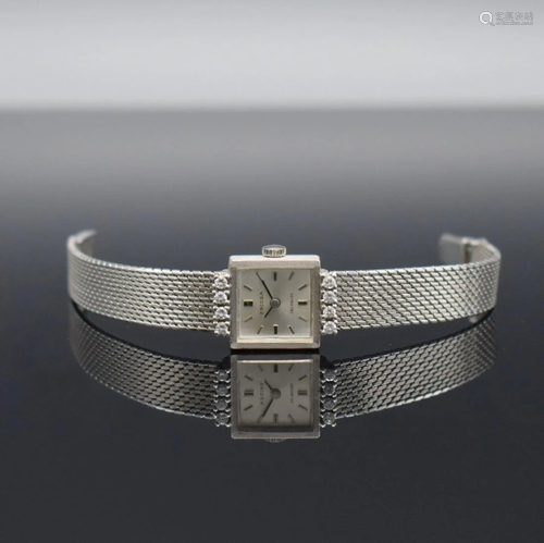 PRIOSA 14k white gold diamond set ladies wristwatch