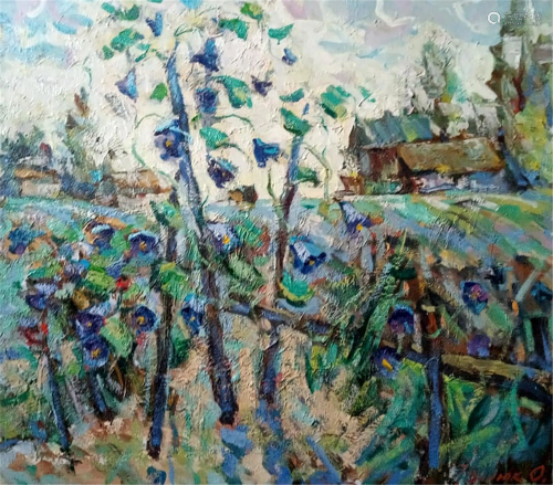 NO RESERVE Oil painting Country life Kalenyuk Alex