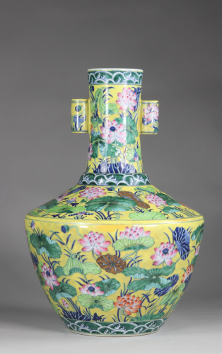 CHINA vase of archaic shape, known as HU , created