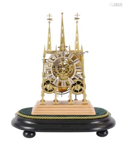 A Victorian lacquered brass 'Litchfield Cathedral' hour stri...