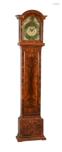 A Queen Anne walnut eight-day longcase clock with moonphase