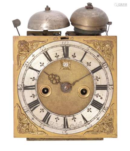 A fine and rare William III table clock movement and dial wi...