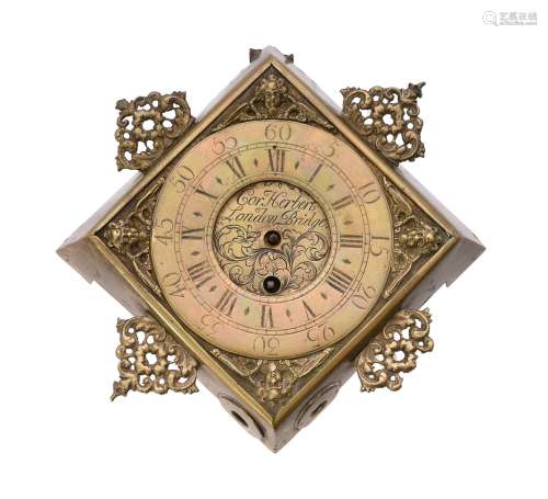 A rare William III small 'diamond' dial wall timepiece case ...