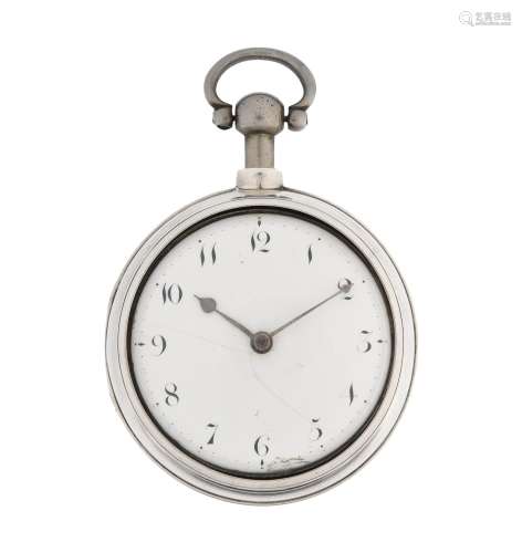 A fine silver pair-cased verge pocket watch