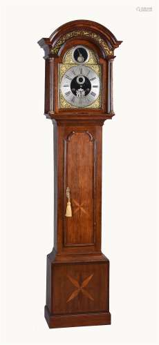 A fine George II oak and parquetry eight-day grande-sonnerie...