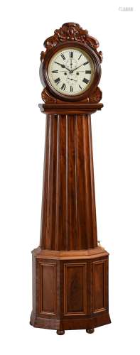 A Scottish Victorian mahogany eight-day longcase clock
