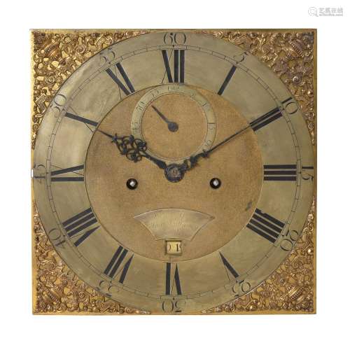 A George III eight-day longcase clock movement and dial