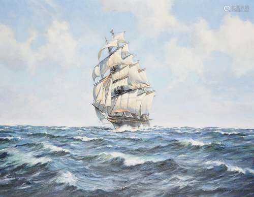 λ Roland Davies (British 1904-1993), Tea clipper at sea