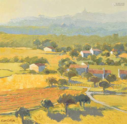 λ Alan Cotton (British b. 1936), Provence - Cottages below B...