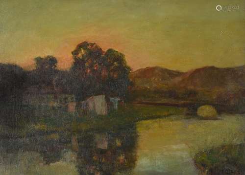 Julius Olsson (British 1864-1942), The Setting Sun, Antrim, ...