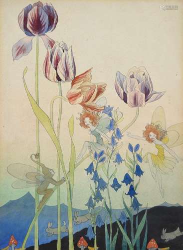 λ Elizabeth Mary Watt (Scottish 1886-1954), The Tulip Fairie...