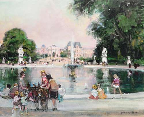 λ Jules René Hervé (French 1887-1981), Tuileries Garden, Par...