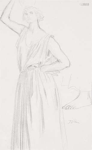 λ Augustus Edwin John (British 1878 - 1961), Woman in a clas...