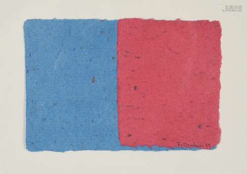 λ Frank Badur (German b. 1944), Untitled (Blue & Pink)