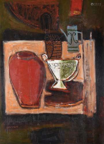 λ Ian Humphreys (British b. 1956), Still life with vase and ...