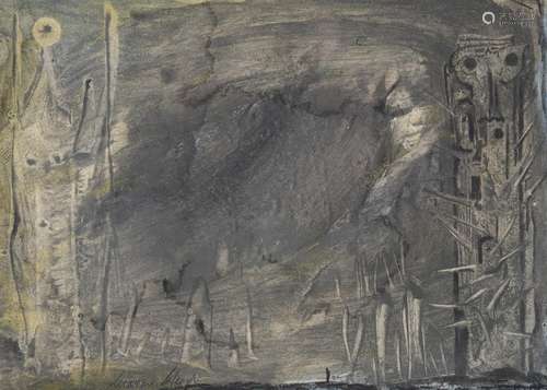 λ Ciarán Clear (Irish 1920-2000), Untitled (solo figure)