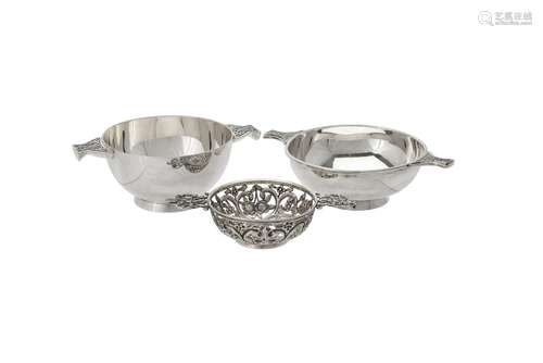 A Scottish silver quaich by Deakin & Francis