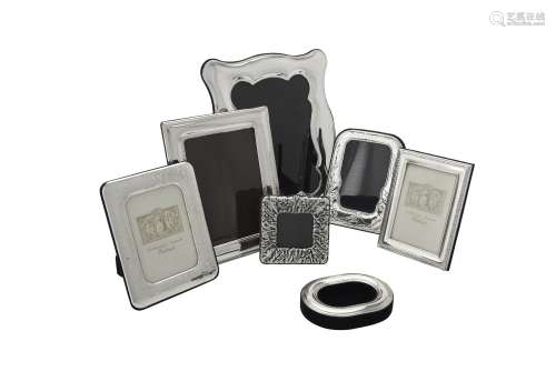 A collection of Italian silver coloured mounted photo frames