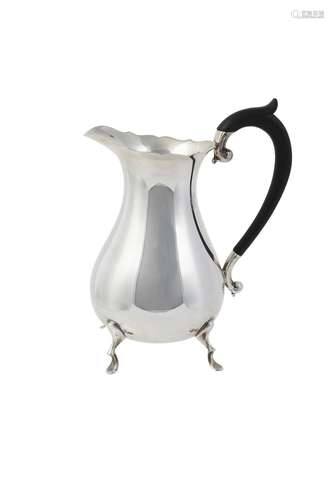 A silver baluster jug