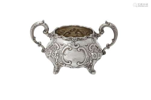A Victorian silver twin baluster sugar bowl by A. B. Savory ...