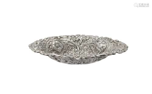 A Victorian silver shaped oval bowl by Charles Stuart Harris