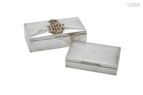A Victorian silver and gold coloured mounted rectangular cig...