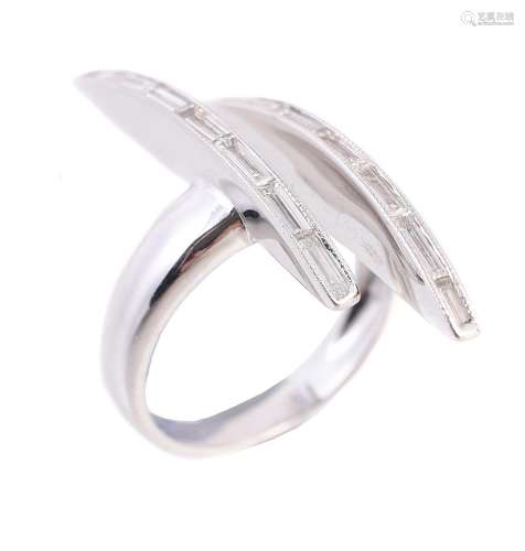 A baguette cut diamond dress ring