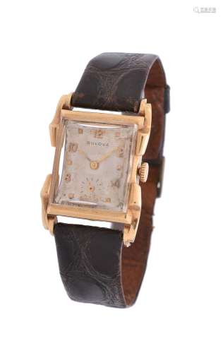 Bulova, 9 carat gold wrist watch