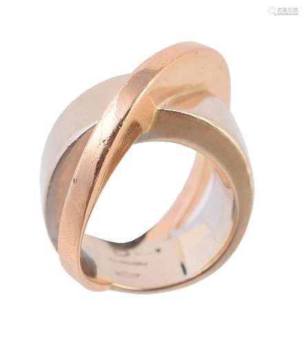 A two colour dress ring by Pesavento