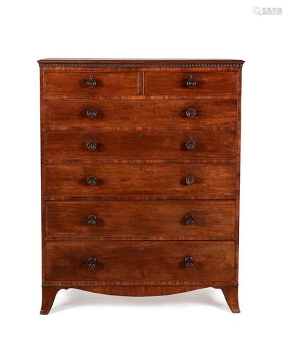 Y A Regency mahogany chest of drawers