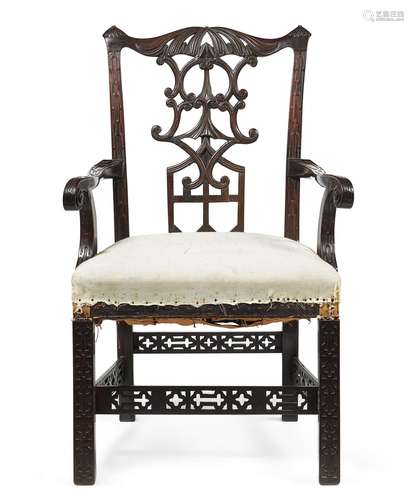 A George III mahogany armchair