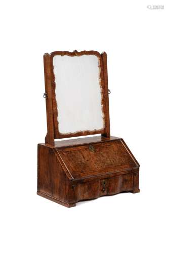 A George I walnut and feather banded dressing mirror, circa ...