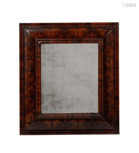 A William and Mary olivewood oyster veneered cushion frame w...