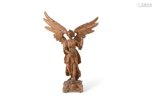 A large Austrian or Bavarian sculpted limewood model of an A...