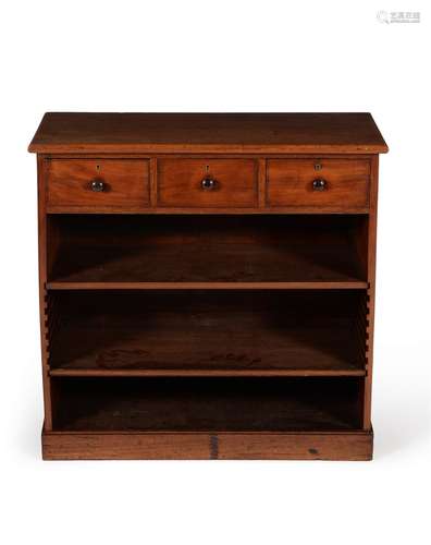 A George IV mahogany dwarf open bookcase