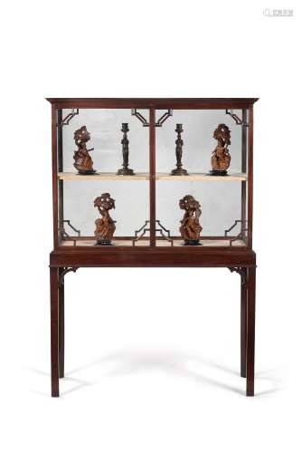 A George III mahogany cabinet on stand