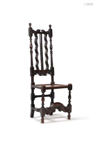 A James II oak side chair, circa 1685