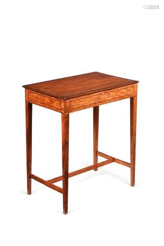 Y A George III satinwood and rosewood crossbanded side table