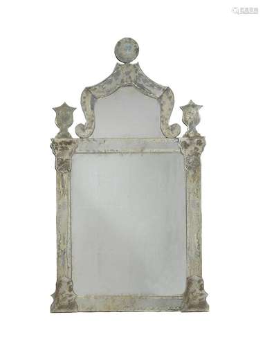 A Venetian wall mirror