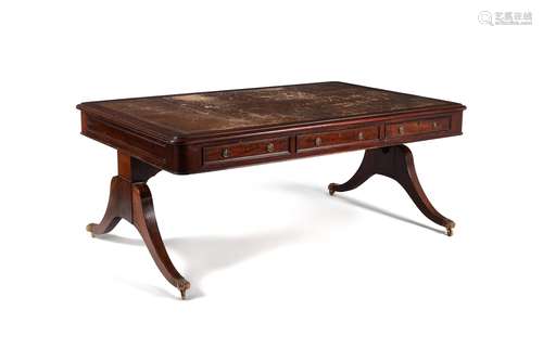 A Regency mahogany library table