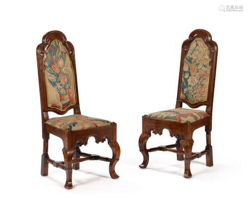 A pair of Queen Anne oak chairs