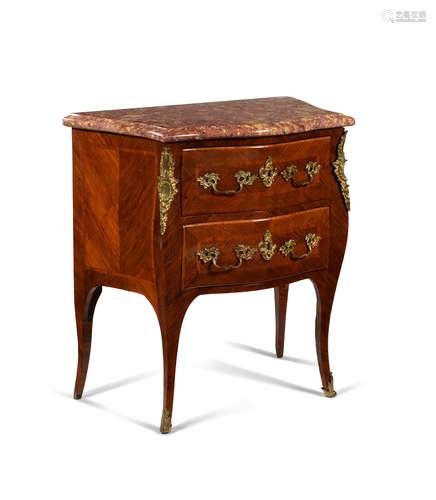 Y A Louis XV kingwood and crossbanded petit commode