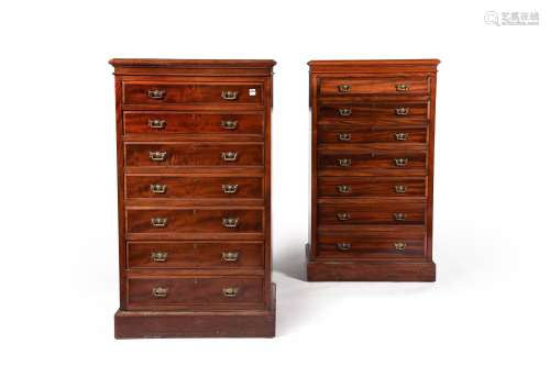 A pair of Victorian collector's chests